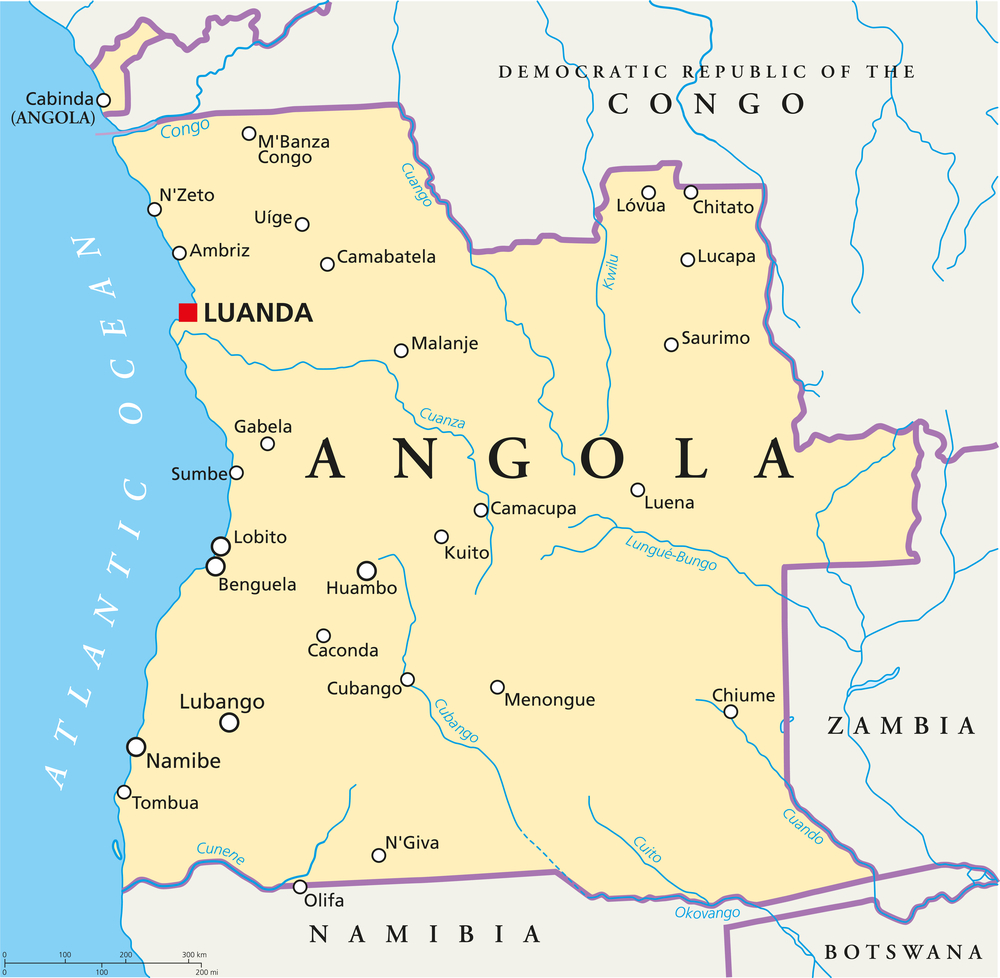Map of Angola
