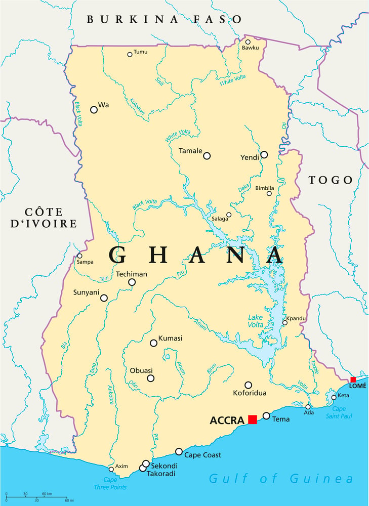 Map of Ghana