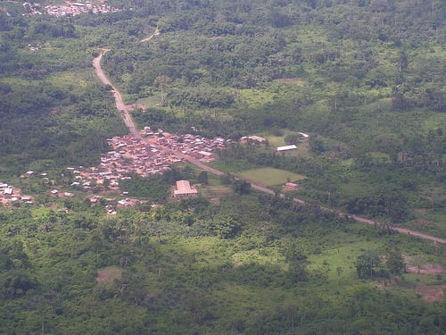 Village and road at Tarkwa