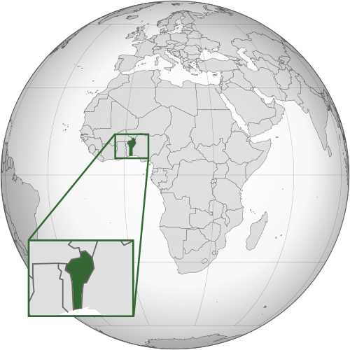 Map showing Benin’s location in Africa