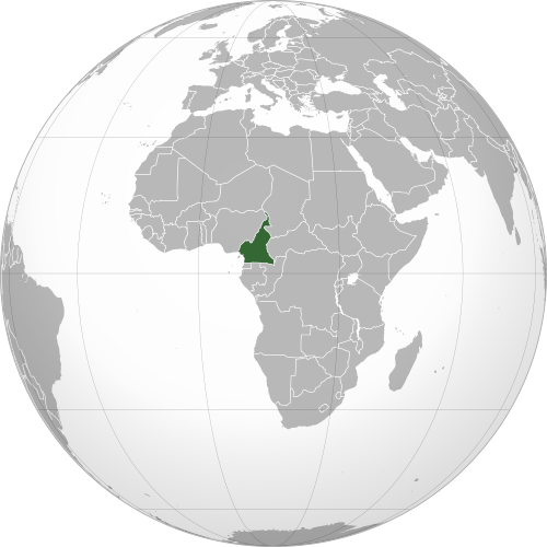 Map showing Cameroon’s location in Africa