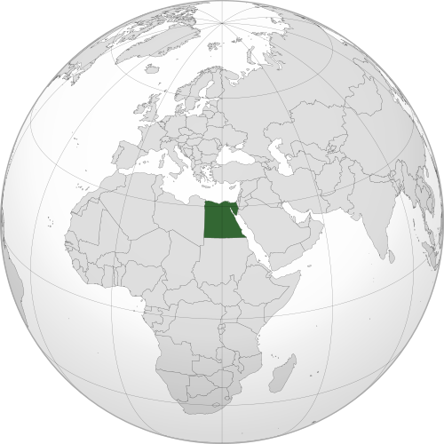 Map showing Egypt’s location in Africa