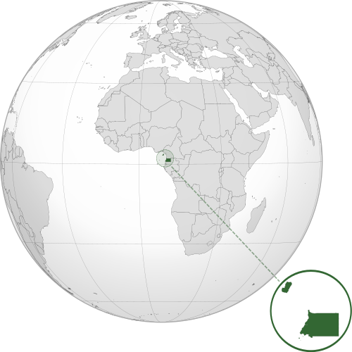 Map showing Equatorial Guinea’s location in Africa