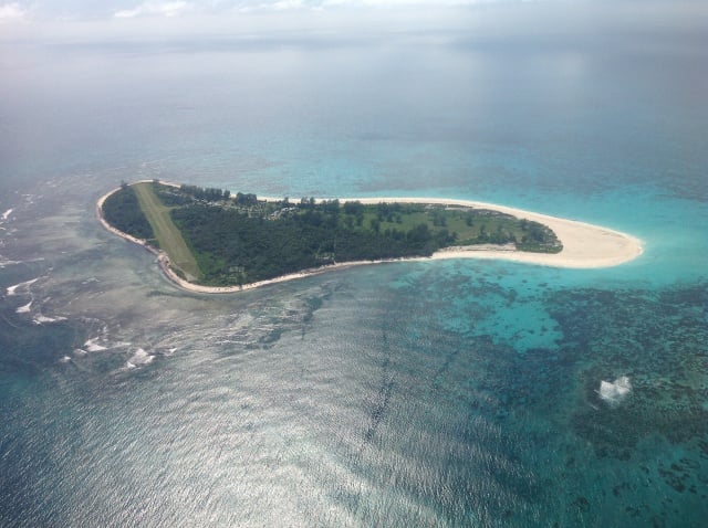 Bird Island aerial view Seychelles