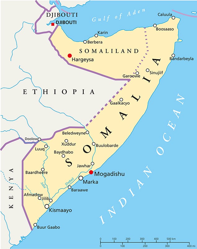 Map of Somalia