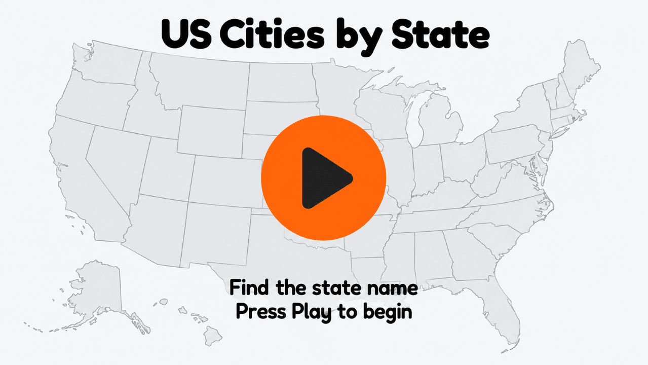 US cities by state quiz